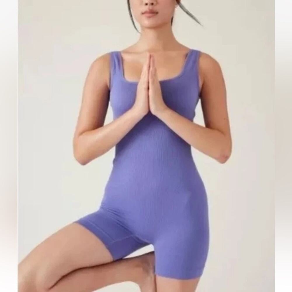 Athleta Women's Aurora Shortie Jumpsuit in Purple Size Small